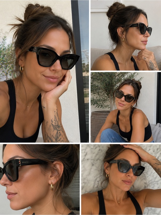 Gucci Accessories - Gucci Black Sunglasses with Hard Shell Case